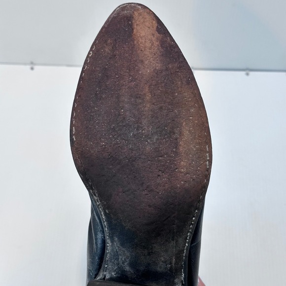 Dan Post Cowboy Western Boots Men's 9.5 EW Leather Ostrich Print Pull On Dress - Picture 10 of 15